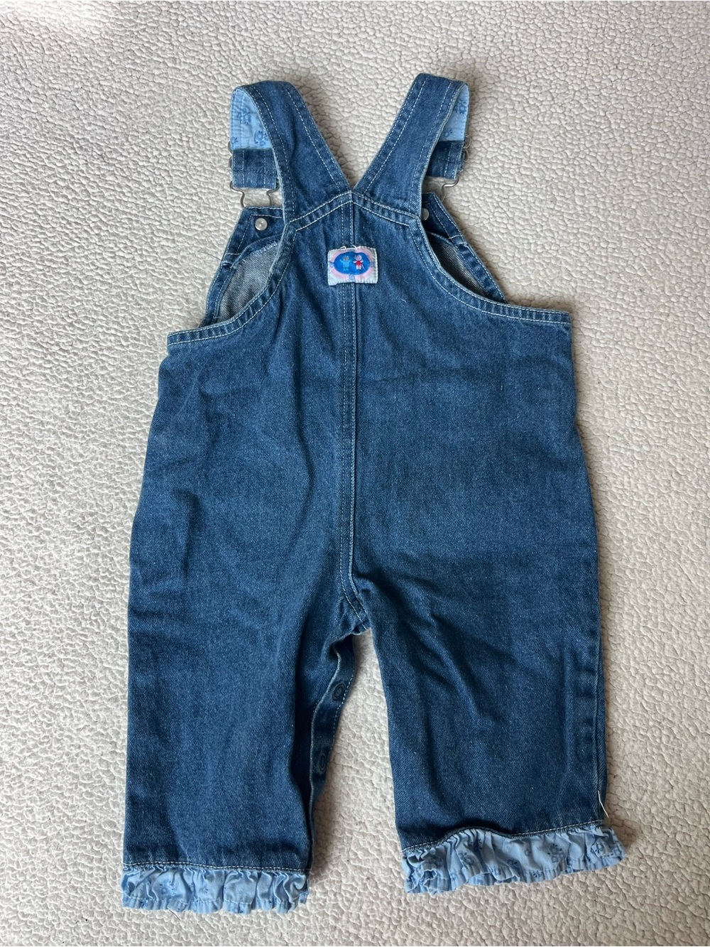 VINTAGE BLUES CLUES EMBROIDERED DENIM OVERALLS 12 MONTHS - Picture 2 of 4